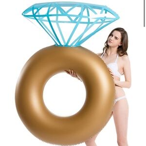 Bachelorette diamond ring pool float